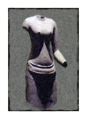 FEMALE TORSO 01   
Hand made paper cm. 76x56 print cm 56x66 Edition of 6