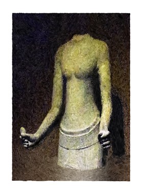 FEMALE TORSO HOLDING_EGG_03  
Hand made paper cm. 76x56 print cm 56x66 Edition of 6